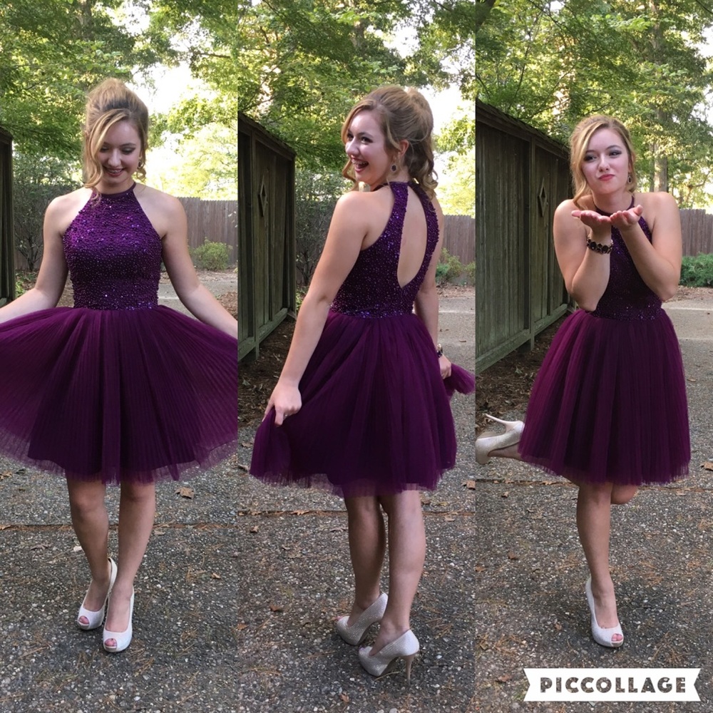 purple homecoming dress